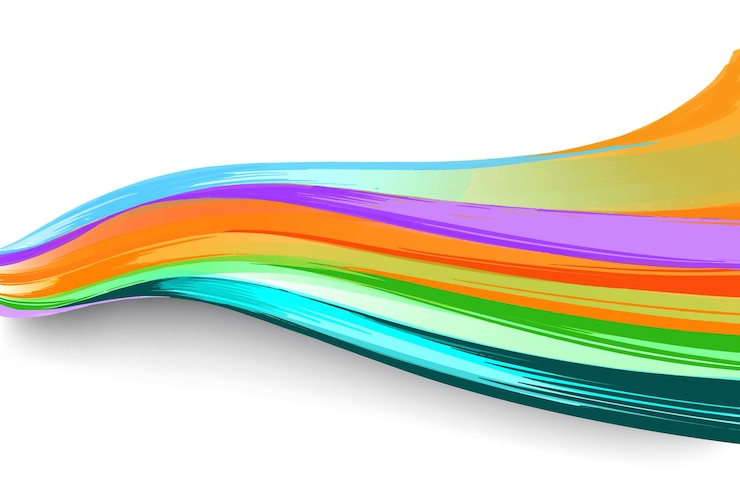 Vettore gratuito sfondo astratto e colorato con onde fluenti per il tuo business