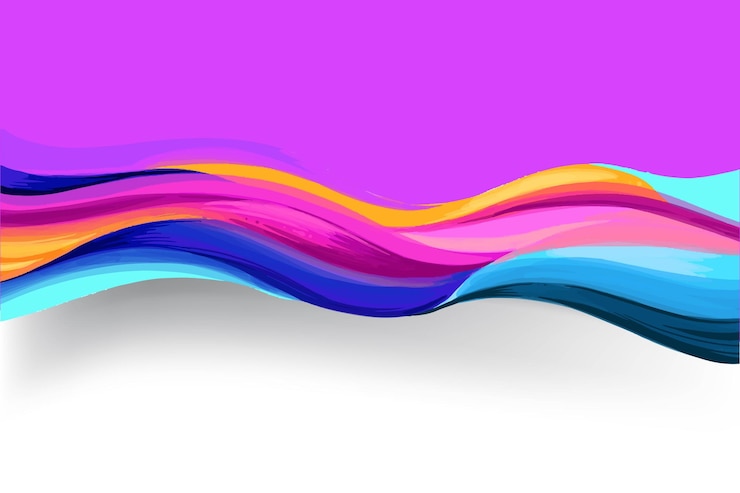 Vettore gratuito sfondo astratto e colorato con onde fluenti per il tuo business