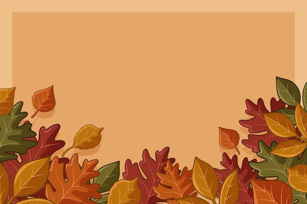 Sfondo autunnale disegnato a mano
