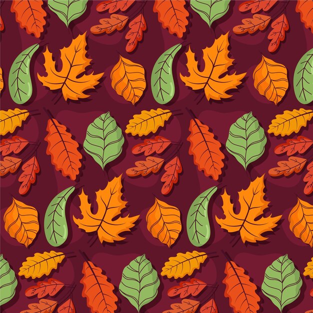 Sfondo autunno disegnato a mano