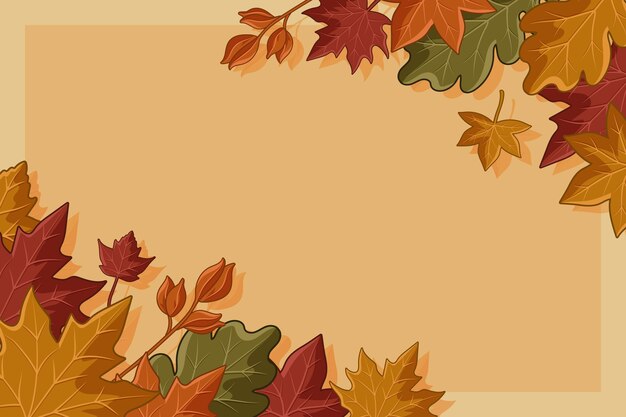 Sfondo autunno disegnato a mano