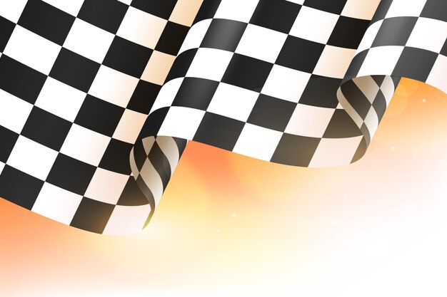 Sfondo bandiera a scacchi da corsa realistico