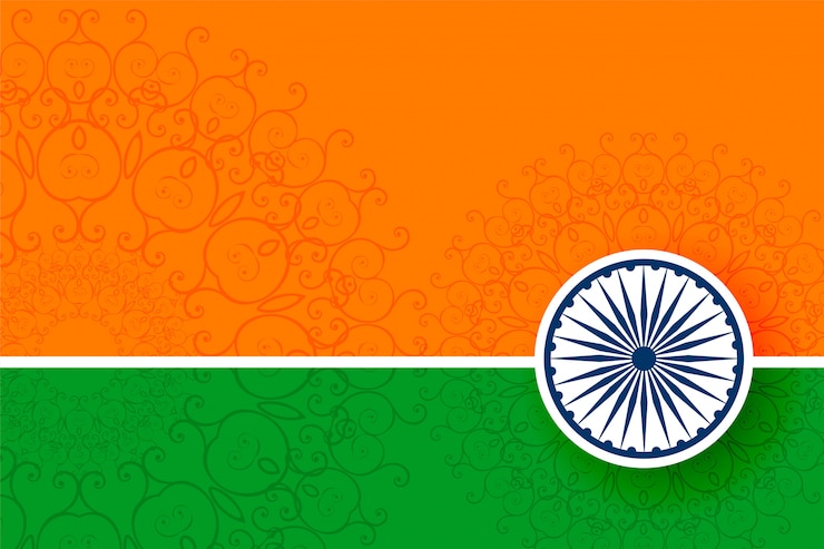 Vettore gratuito sfondo bandiera indiana tricolore