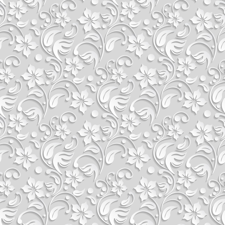 Sfondo bianco pattern di fiori