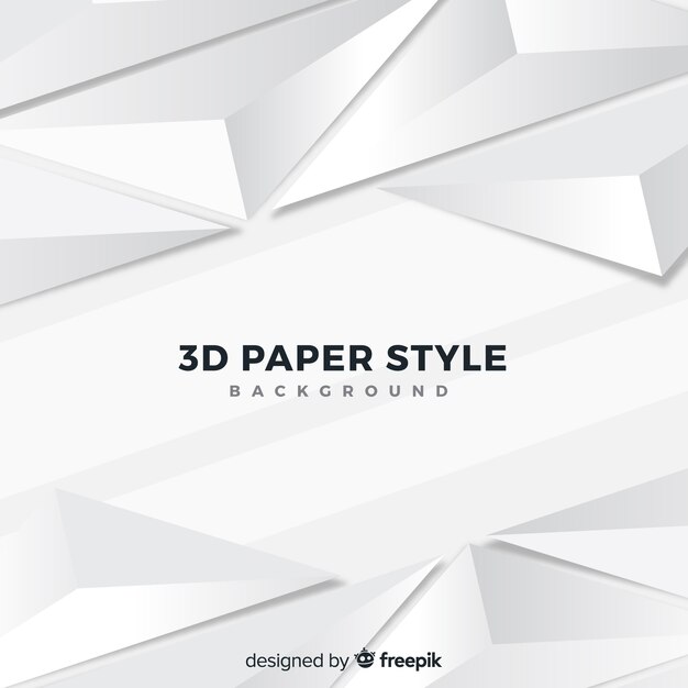 Sfondo bianco stile carta 3d