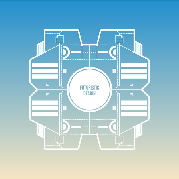 Sfondo blu gradiente con design futuristico