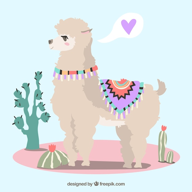 Sfondo carino alpaca