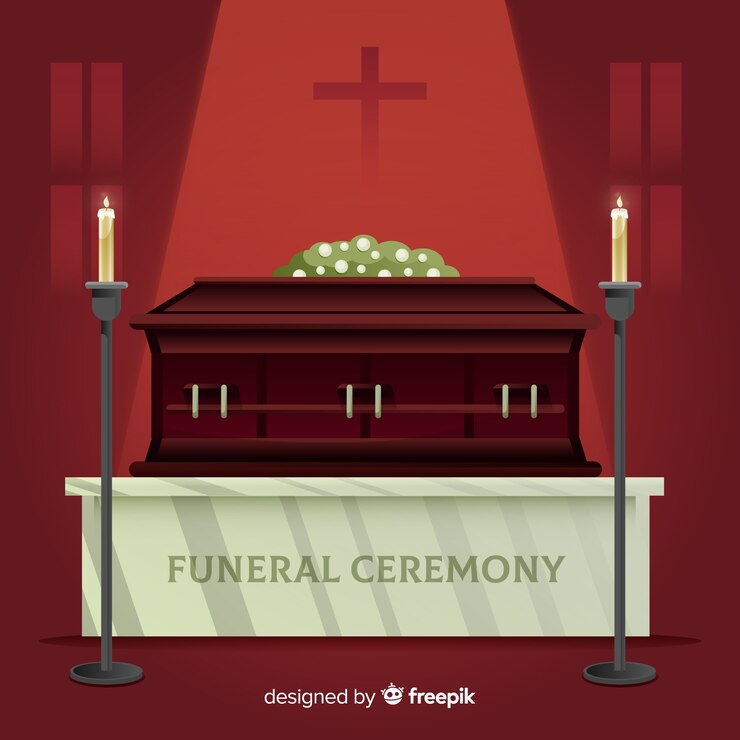 Vettore gratuito sfondo cerimonia funebre