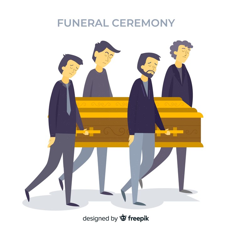 Vettore gratuito sfondo cerimonia funebre