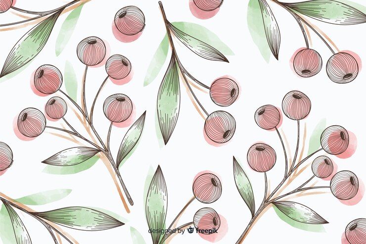 Vettore gratuito sfondo colorato con boccioli di fiori