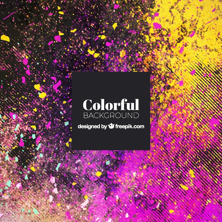 Vettore gratuito sfondo colorato con macchie colorate