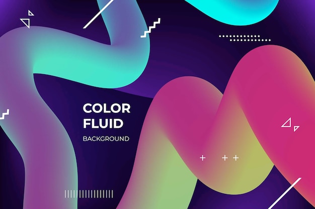 Sfondo colorato di forme fluide 3d