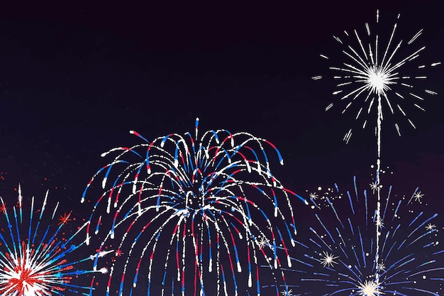 Sfondo colorato di fuochi d'artificio in tema di celebrazione