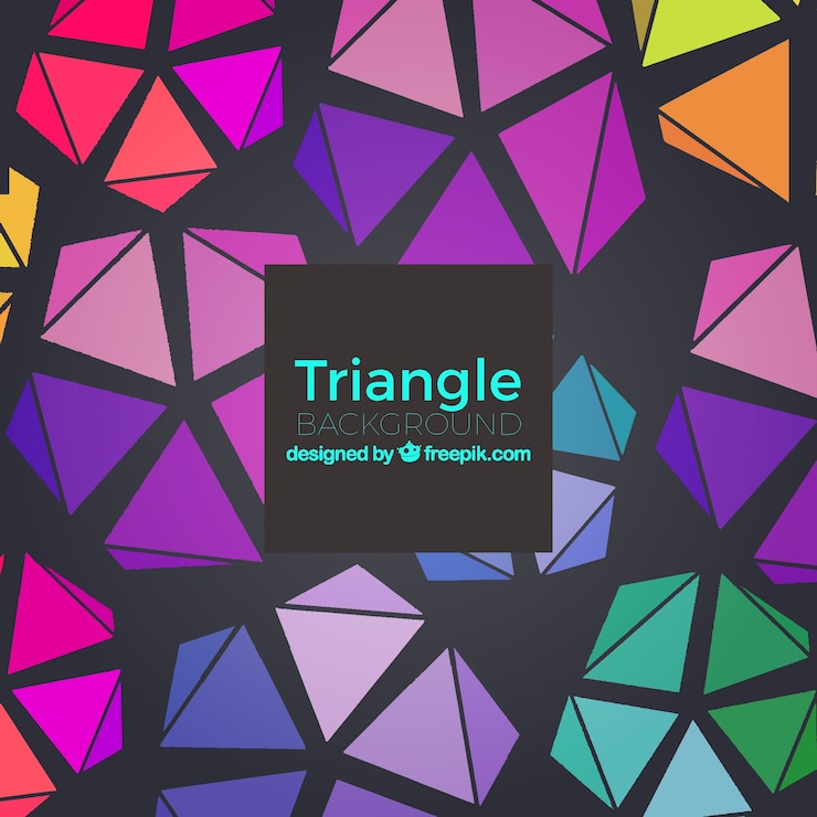 Vettore gratuito sfondo con triangoli 3d