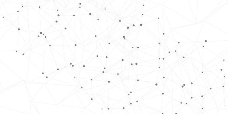 Vettore gratuito sfondo connessioni di rete con punti e linee di collegamento