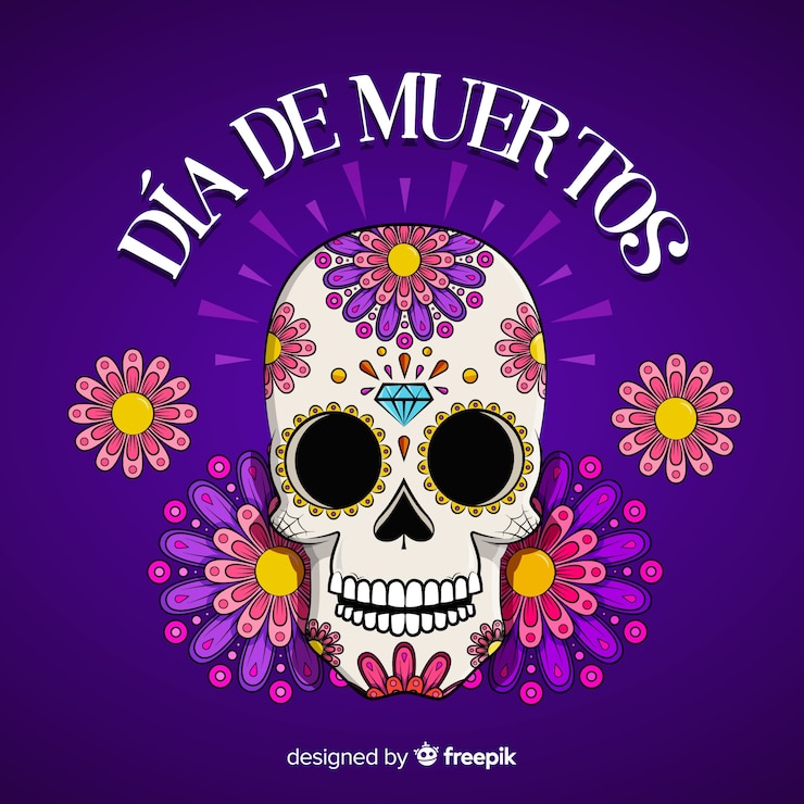 Vettore gratuito sfondo creativo dia de muertos