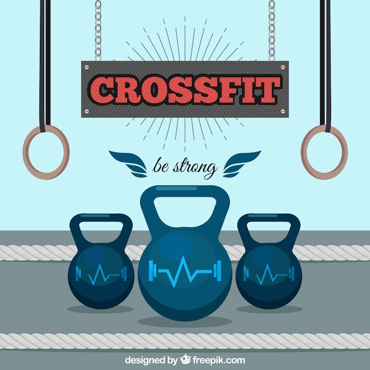 Vettore gratuito sfondo crossfit con i pesi