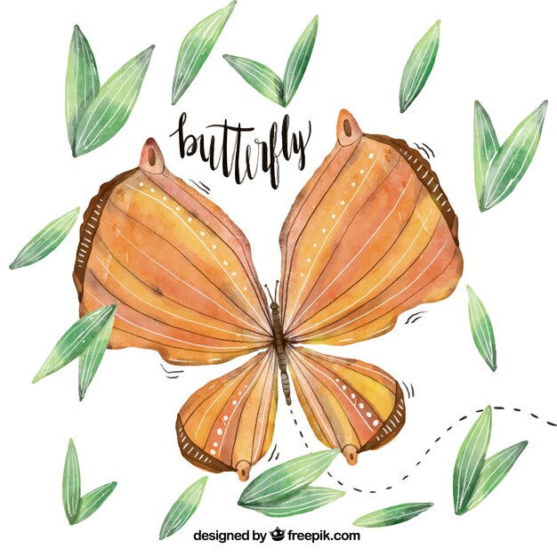 sfondo decorativo di farfalla in toni arancio