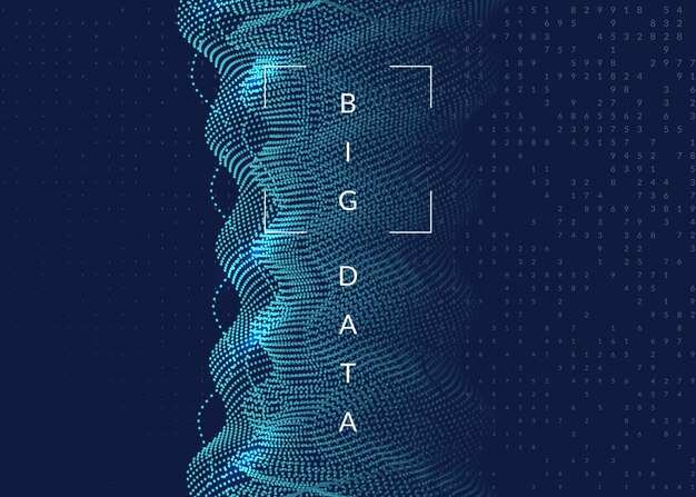 Sfondo del calcolo quantistico Tecnologia per la visualizzazione di big data