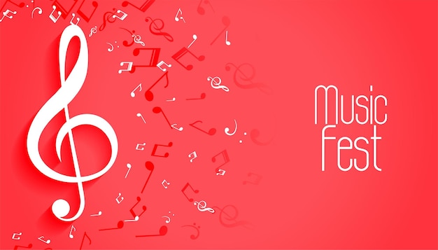 Sfondo del festival musicale con note sonore