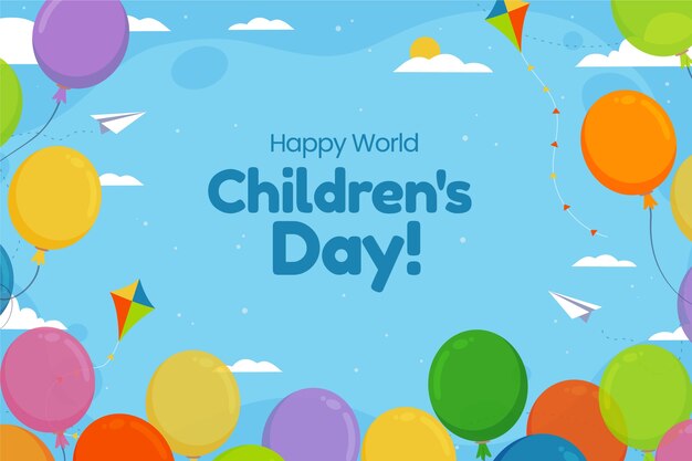 Sfondo del giorno dei bambini del mondo piatto