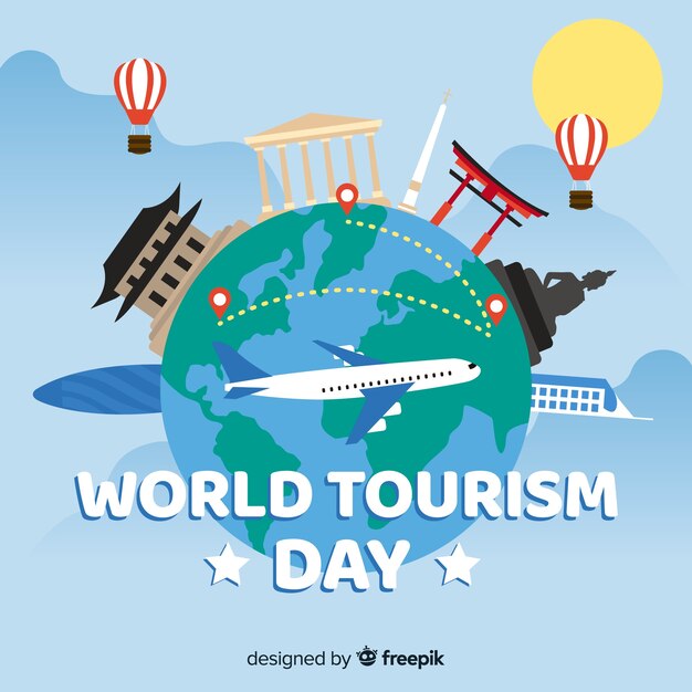 Sfondo del giorno del turismo mondiale