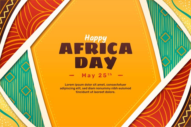 Sfondo del giorno dell'africa in stile carta