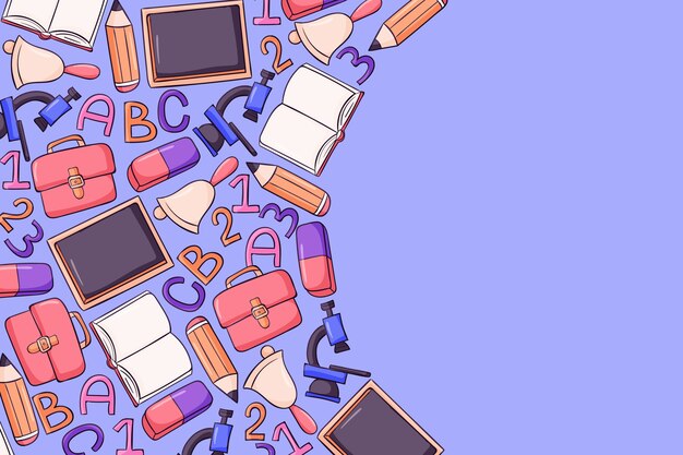 Sfondo del giorno dell'insegnante disegnato a mano in spagnolo