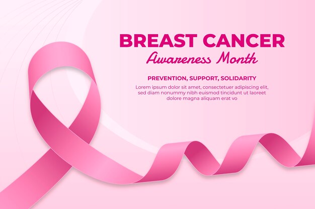 Sfondo del mese di consapevolezza del cancro al seno sfumato
