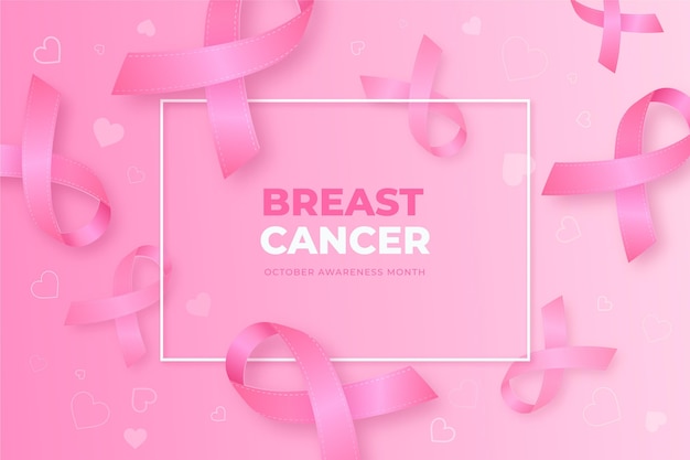 Sfondo del mese di consapevolezza del cancro al seno sfumato