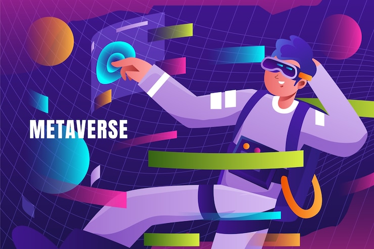 Vettore gratuito sfondo del metaverso sfumato