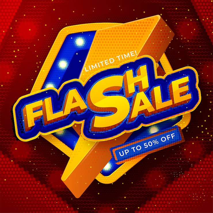 Vettore gratuito sfondo del modello di banner di vendita flash