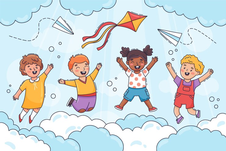 Vettore gratuito sfondo della giornata mondiale dei bambini disegnata a mano