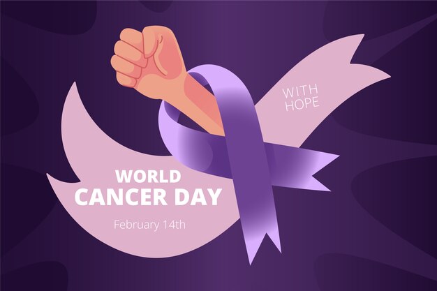 Sfondo della giornata mondiale del cancro sfumato