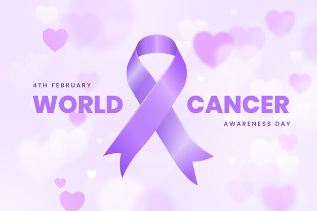 Sfondo della giornata mondiale del cancro sfumato
