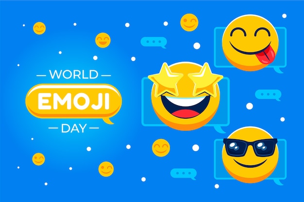 Sfondo della giornata mondiale delle emoji