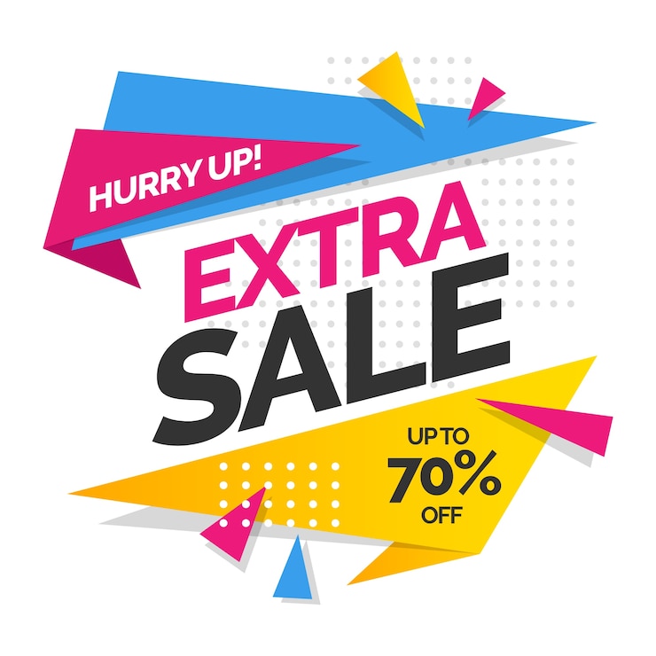 Vettore gratuito sfondo delle vendite con vendita extra