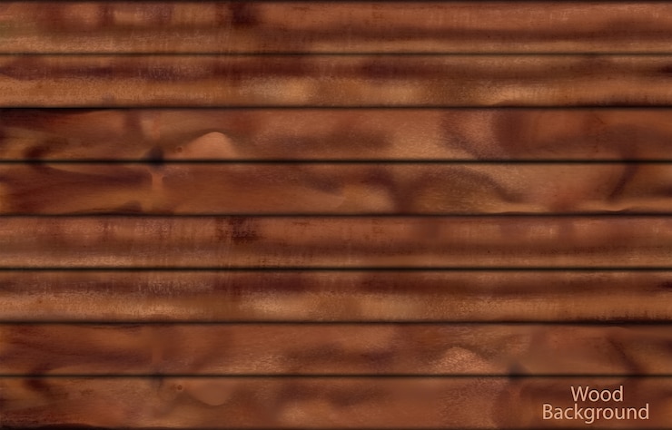 Vettore gratuito sfondo di assi di legno scuro fotorealistico per il design
