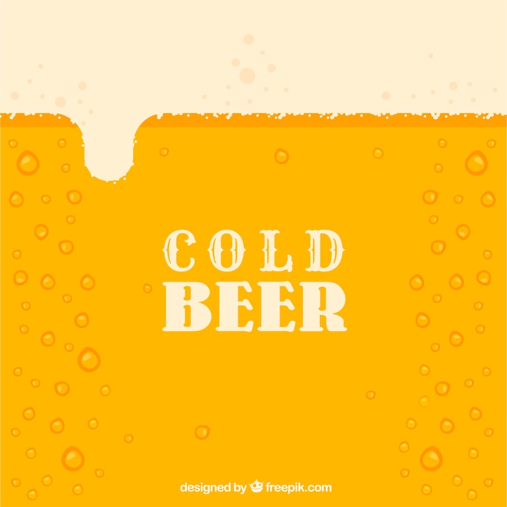 Vettore gratuito sfondo di birra fredda