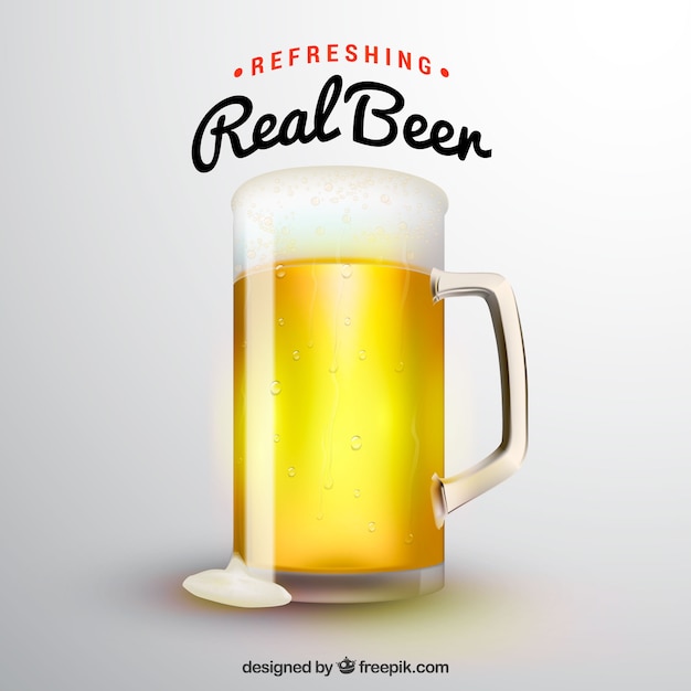 Sfondo di birra realistico