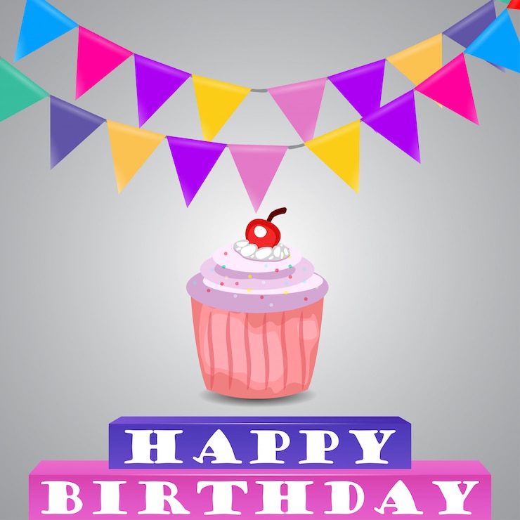 Vettore gratuito sfondo di buon compleanno