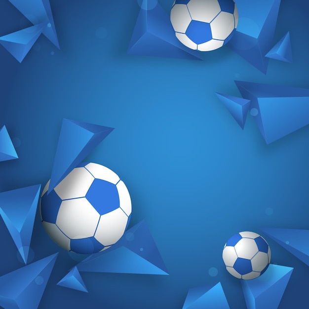 Sfondo di calcio di forme sfumate 3d