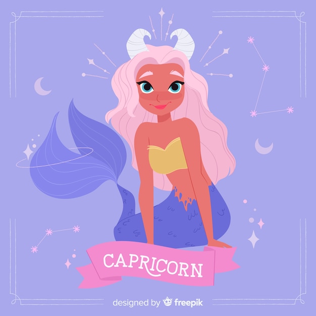 Sfondo di caratteri zodiacali disegnati a mano