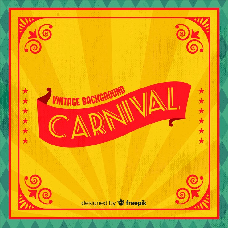 Vettore gratuito sfondo di carnevale d&#39;epoca