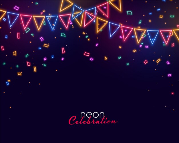 Sfondo di celebrazione in stile neon