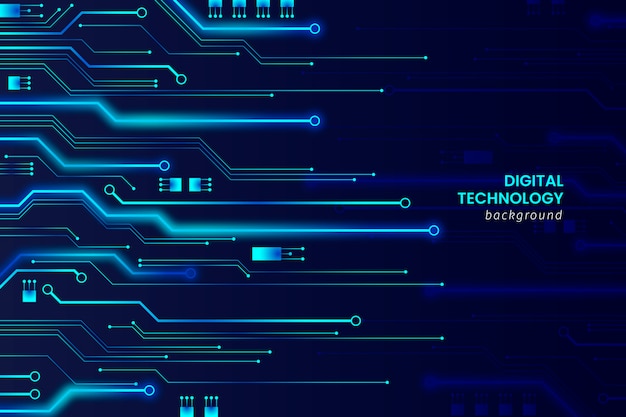 Sfondo di circuito al neon