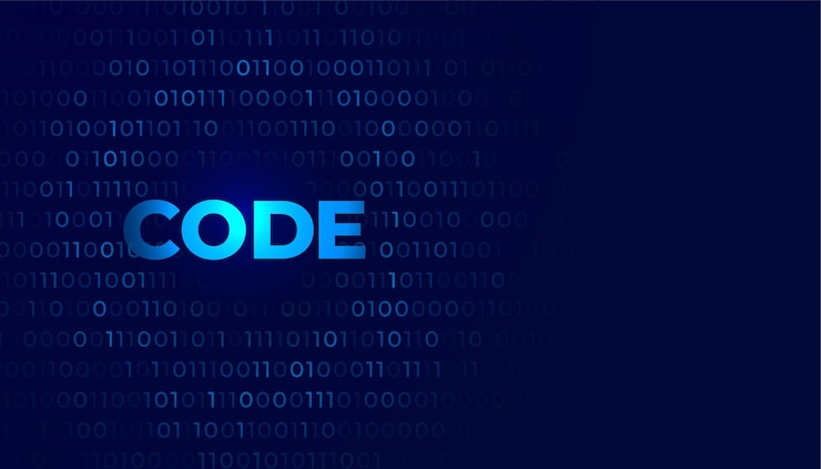 Vettore gratuito sfondo di codifica digitale con numeri zero e uno