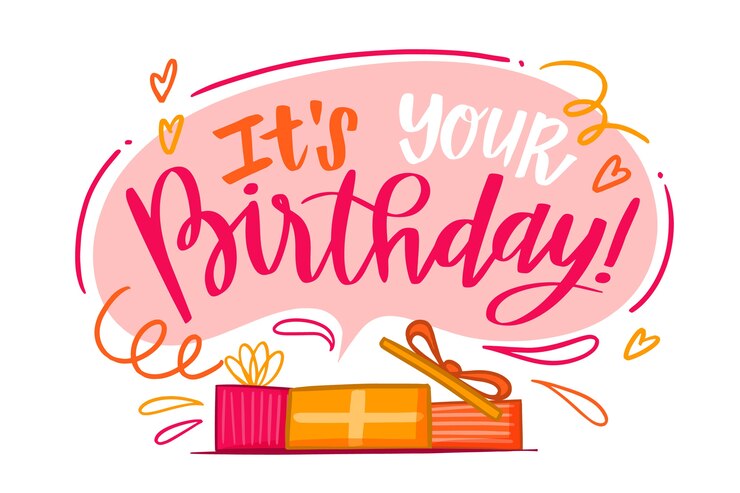 Vettore gratuito sfondo di compleanno disegnato a mano
