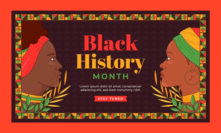 Vettore gratuito sfondo di contrazione del mese della storia nera