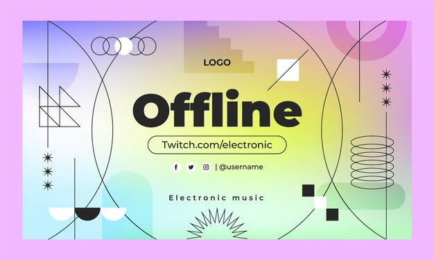 Sfondo di contrazione dell'evento di musica elettronica